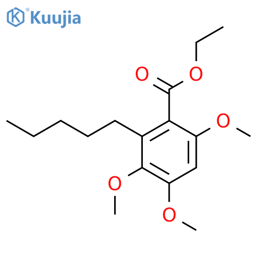 BENZOIC ACID, 3,4,6-TRIMETHOXY-2-PENTYL-, ETHYL ESTER structure