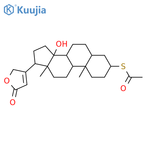 Card-20(22)-enolide, 3-(acetylthio)-14-hydroxy-, (3β,5β)- structure
