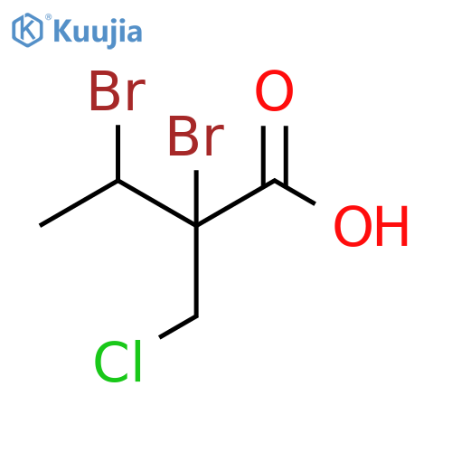 Butanoic acid, 2,3-dibromo-2-(chloromethyl)- structure