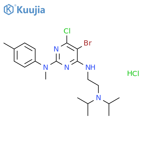 N~4~-{2-[bis(1-methylethyl)amino]ethyl}-5-bromo-6-chloro-N~2~-methyl-N~2~-(4-methylphenyl)pyrimidine-2,4-diamine hydrochloride structure