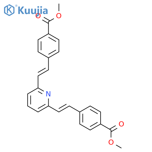 BENZOIC ACID, 4,4'-(2,6-PYRIDINEDIYLDI-2,1-ETHENEDIYL)BIS-, DIMETHYL ESTER structure