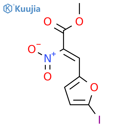 2-Propenoic acid, 3-(5-iodo-2-furanyl)-2-nitro-, methyl ester, (Z)- structure
