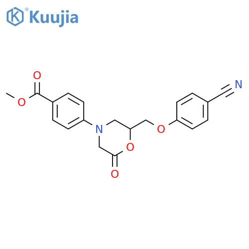 Benzoic acid, 4-[2-[(4-cyanophenoxy)methyl]-6-oxo-4-morpholinyl]-,methyl ester structure