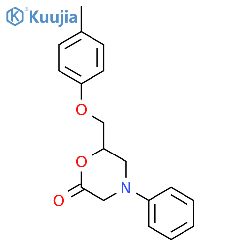 2-Morpholinone, 6-[(4-methylphenoxy)methyl]-4-phenyl- structure