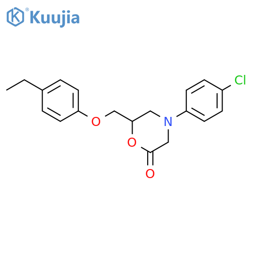 2-Morpholinone, 4-(4-chlorophenyl)-6-[(4-ethylphenoxy)methyl]- structure