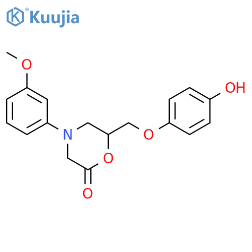 2-Morpholinone, 6-[(4-hydroxyphenoxy)methyl]-4-(3-methoxyphenyl)- structure