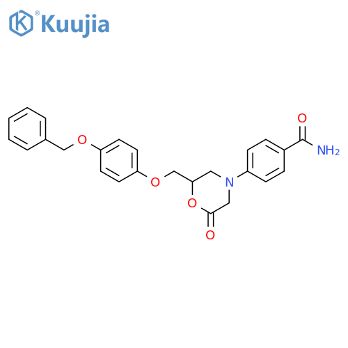 Benzamide,4-[2-oxo-6-[[4-(phenylmethoxy)phenoxy]methyl]-4-morpholinyl]- structure