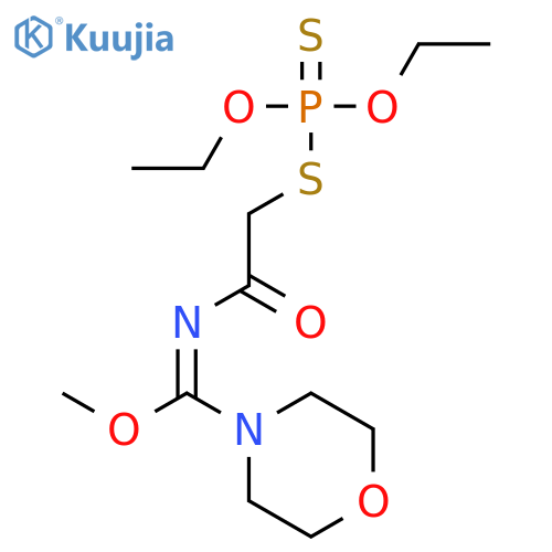 4-Morpholinecarboximidic acid,N-[[(diethoxyphosphinothioyl)thio]acetyl]-, methyl ester structure