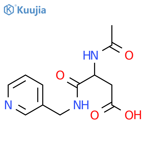 Butanoic acid, 3-(acetylamino)-4-oxo-4-[(3-pyridinylmethyl)amino]-, (S)- structure