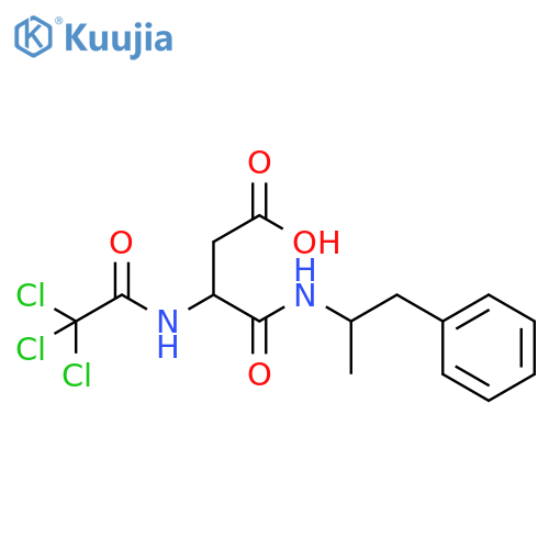 Butanoic acid,4-[(1-methyl-2-phenylethyl)amino]-4-oxo-3-[(trichloroacetyl)amino]- structure
