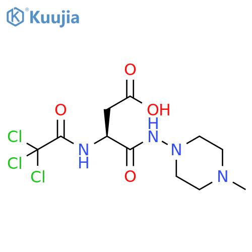 Butanoic acid,4-[(4-methyl-1-piperazinyl)amino]-4-oxo-3-[(trichloroacetyl)amino]-, (S)- structure