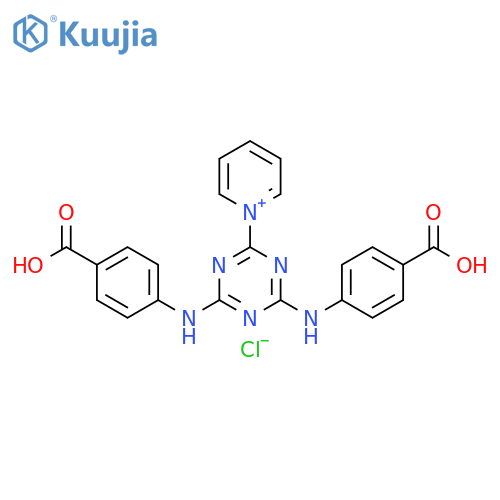Pyridinium, 1-[4,6-bis[(4-carboxyphenyl)amino]-1,3,5-triazin-2-yl]-, chloride (1:1) structure