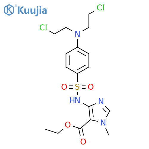 ethyl 4-[({4-[bis(2-chloroethyl)amino]phenyl}sulfonyl)amino]-1-methyl-1H-imidazole-5-carboxylate structure
