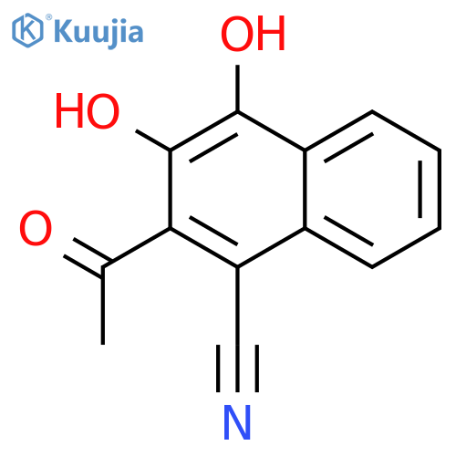 1-Naphthalenecarbonitrile, 2-acetyl-3,4-dihydroxy- structure