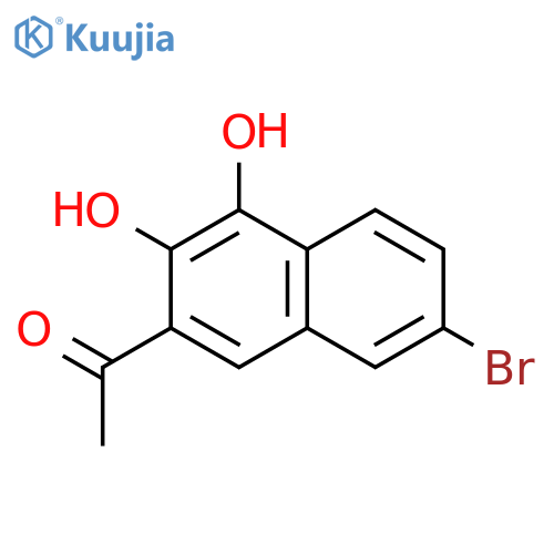 Ethanone, 1-(7-bromo-3,4-dihydroxy-2-naphthalenyl)- structure