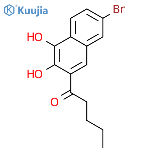1-Pentanone, 1-(7-bromo-3,4-dihydroxy-2-naphthalenyl)- structure