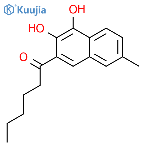 1-Hexanone, 1-(3,4-dihydroxy-7-methyl-2-naphthalenyl)- structure