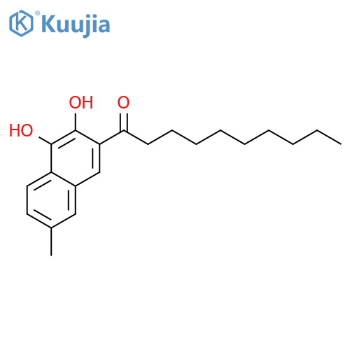 1-Decanone, 1-(3,4-dihydroxy-7-methyl-2-naphthalenyl)- structure