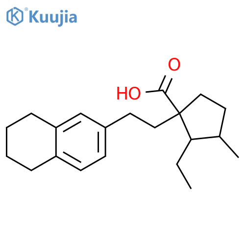 Cyclopentanecarboxylic acid,2-ethyl-3-methyl-1-[2-(5,6,7,8-tetrahydro-2-naphthalenyl)ethyl]- structure