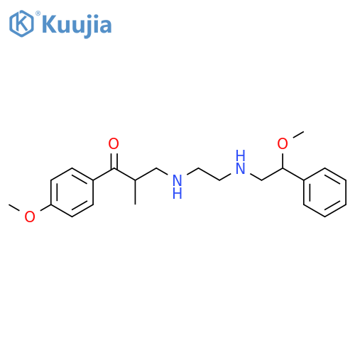 1-Propanone,1-(4-methoxyphenyl)-3-[[2-[(2-methoxy-2-phenylethyl)amino]ethyl]amino]-2-methyl- structure