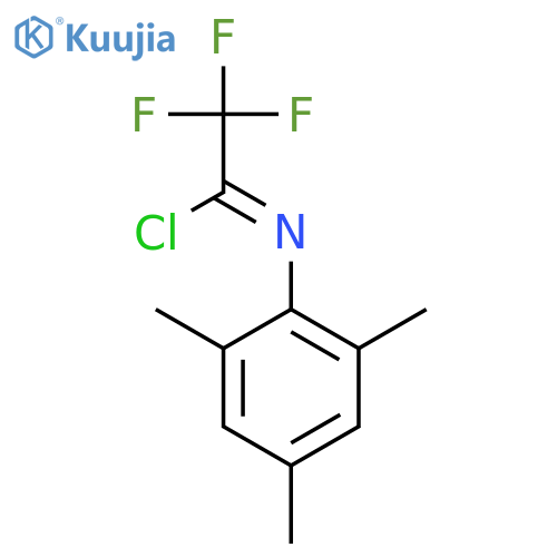Ethanimidoyl chloride, 2,2,2-trifluoro-N-(2,4,6-trimethylphenyl)- structure
