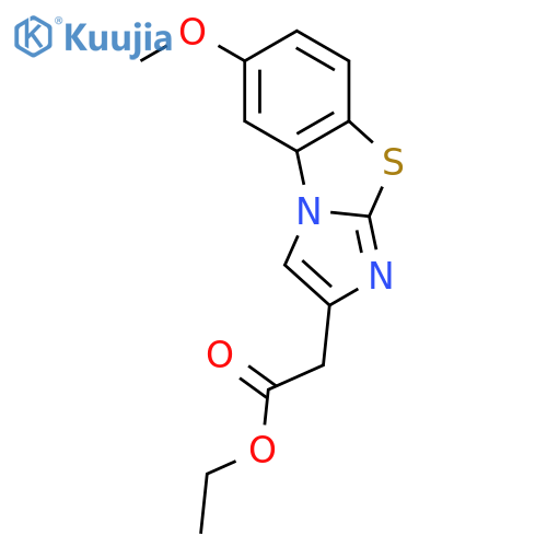 IMIDAZO[2,1-B]BENZOTHIAZOLE-2-ACETIC ACID, 6-METHOXY-, ETHYL ESTER structure