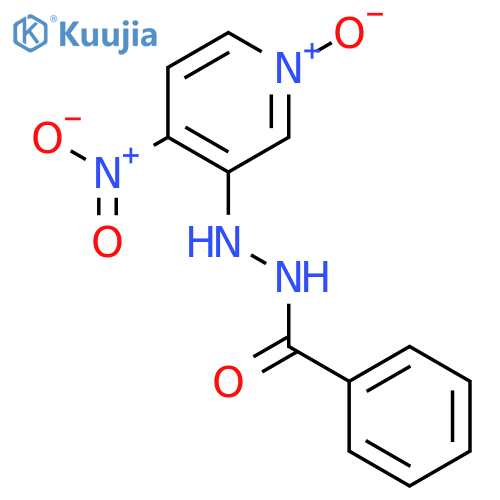 Benzoic acid, 2-(4-nitro-1-oxido-3-pyridinyl)hydrazide structure