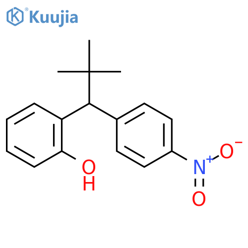 Phenol, 2-[2,2-dimethyl-1-(4-nitrophenyl)propyl]- structure