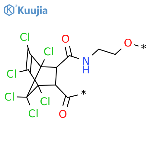 Poly[oxy-1,2-ethanediyliminocarbonyl(1,4,5,6,7,7-hexachlorobicyclo[2.2.1]hept-5-ene-2,3-diyl)carbonyl] structure