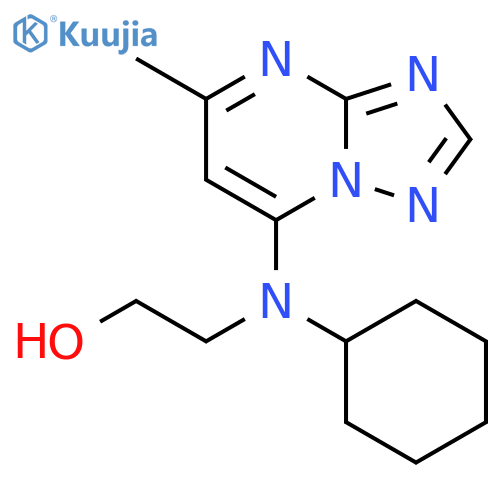 Ethanol,2-[cyclohexyl(5-methyl[1,2,4]triazolo[1,5-a]pyrimidin-7-yl)amino]- structure