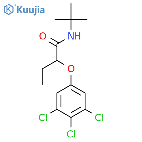 Butanamide, N-(1,1-dimethylethyl)-2-(3,4,5-trichlorophenoxy)- structure