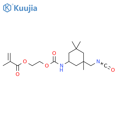 2-Propenoic acid, 2-methyl-, 2-[[[[3-(isocyanatomethyl)-3,5,5-trimethylcyclohexyl]amino]carbonyl]oxy]ethyl ester structure