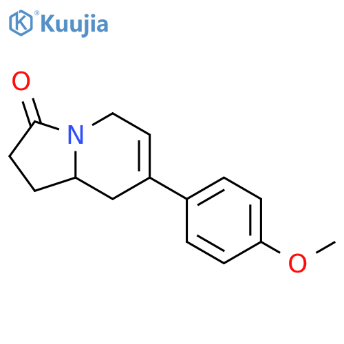 3(2H)-Indolizinone, 1,5,8,8a-tetrahydro-7-(4-methoxyphenyl)- structure