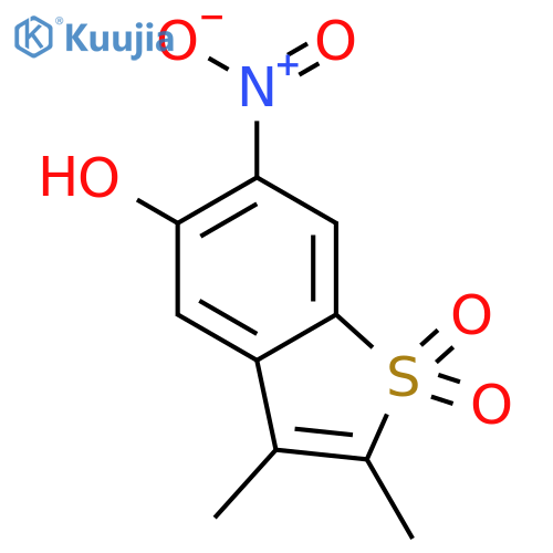 Benzo[b]thiophene-5-ol, 2,3-dimethyl-6-nitro-, 1,1-dioxide structure