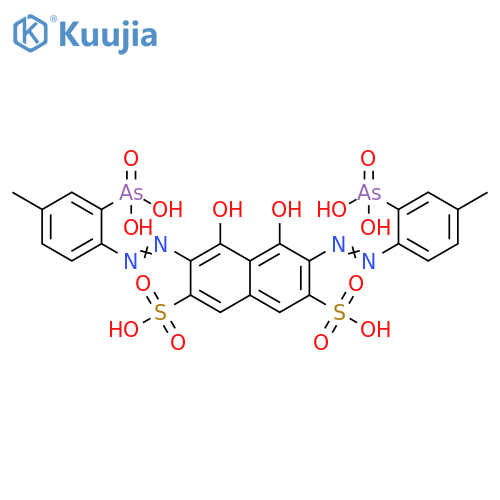 2,7-Naphthalenedisulfonic acid, 3,6-bis[2-(2-arsono-4-methylphenyl)diazenyl]-4,5-dihydroxy- structure