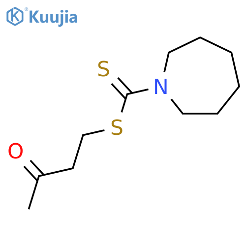 1H-Azepine-1-carbodithioic acid, hexahydro-, 3-oxobutyl ester structure