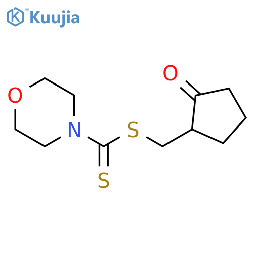 4-Morpholinecarbodithioic acid, (2-oxocyclopentyl)methyl ester structure