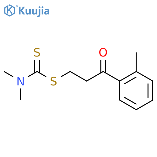 Carbamodithioic acid, dimethyl-, 3-(2-methylphenyl)-3-oxopropyl ester structure