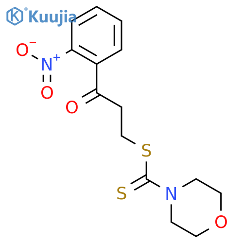 4-Morpholinecarbodithioic acid, 3-(2-nitrophenyl)-3-oxopropyl ester structure