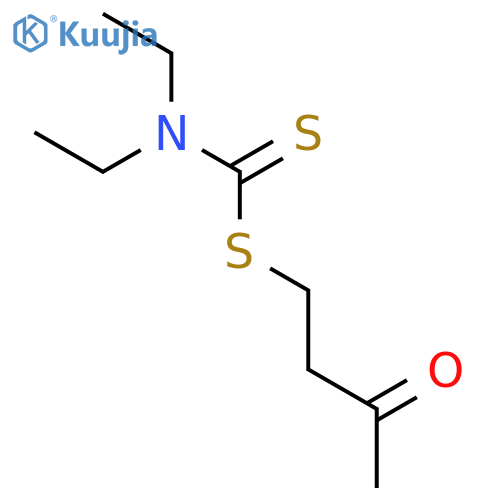 Carbamodithioic acid, diethyl-, 3-oxobutyl ester structure