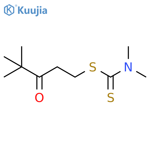 Carbamodithioic acid, dimethyl-, 4,4-dimethyl-3-oxopentyl ester structure