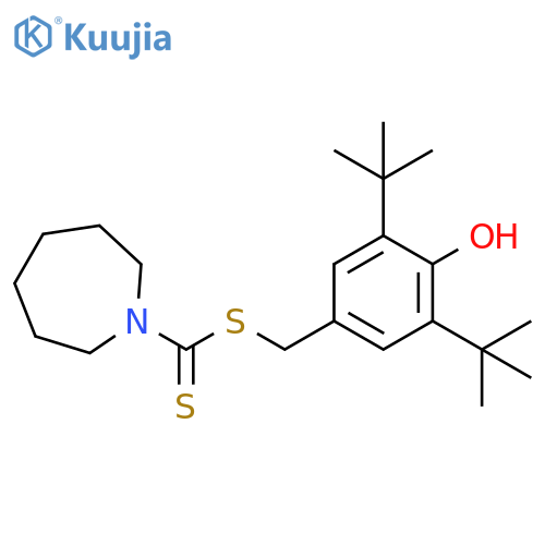 1H-Azepine-1-carbodithioic acid, hexahydro-, [3,5-bis(1,1-dimethylethyl)-4-hydroxyphenyl]methyl ester structure