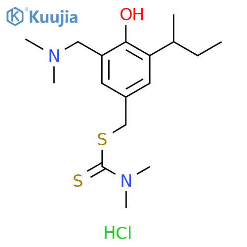 Carbamodithioic acid, dimethyl-, [3-[(dimethylamino)methyl]-4-hydroxy-5-(1-methylpropyl)phenyl]methyl ester, monohydrochloride (9CI) structure