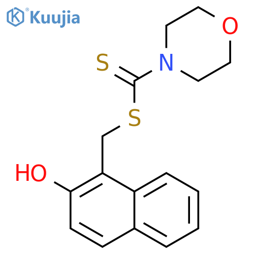 4-Morpholinecarbodithioic acid, (2-hydroxy-1-naphthalenyl)methyl ester structure