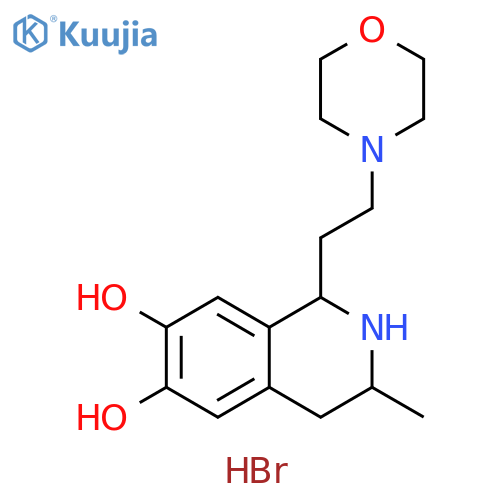 6,7-Isoquinolinediol, 1,2,3,4-tetrahydro-3-methyl-1-[2-(4-morpholinyl)ethyl]-, hydrobromide (1:2) structure