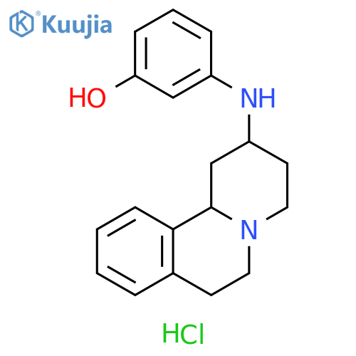 Phenol, 3-[(1,3,4,6,7,11b-hexahydro-2H-benzo[a]quinolizin-2-yl)amino]-, hydrochloride (1:2) structure
