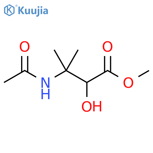 Butanoic acid, 3-(acetylamino)-2-hydroxy-3-methyl-, methyl ester structure