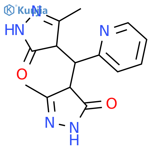 3H-Pyrazol-3-one, 4,4'-(2-pyridinylmethylene)bis[2,4-dihydro-5-methyl- structure