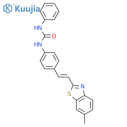 Urea, N-[4-[2-(6-methyl-2-benzothiazolyl)ethenyl]phenyl]-N'-phenyl- structure