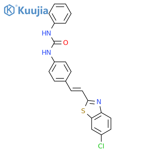 Urea, N-[4-[2-(6-chloro-2-benzothiazolyl)ethenyl]phenyl]-N'-phenyl- structure